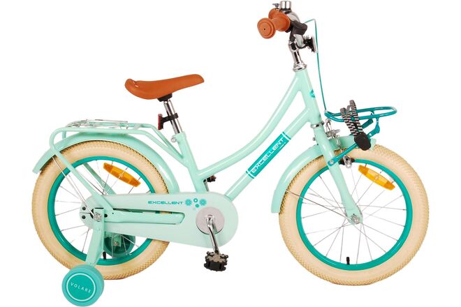 Volare Excellent Kinderfahrrad - Mädchen - 16 Zoll - Grün - 95 % zusammengebaut
