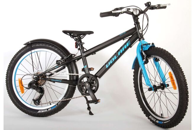 Volare Rocky børnecykel - 20 tommer - Blå Sort - 85% samlet - 6 gear - Prime Collection
