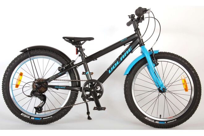 Volare Rocky børnecykel - 20 tommer - Blå Sort - 85% samlet - 6 gear - Prime Collection