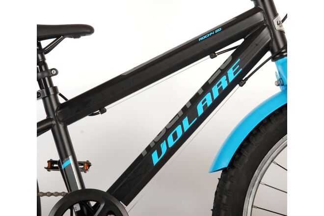 Volare Rocky børnecykel - 20 tommer - Blå Sort - 85% samlet - 6 gear - Prime Collection