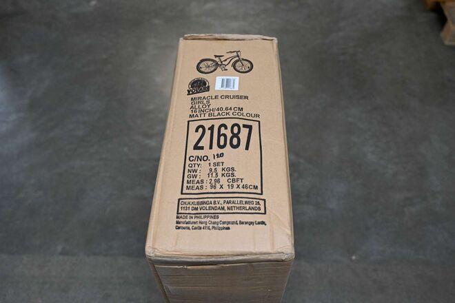 Volare Miracle Cruiser Kinderfiets - Meisjes- 16 inch - Mat Zwart - Prime Collection