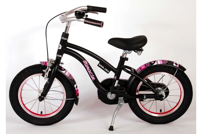 Volare Miracle Cruiser children's bike - Girls- 14 inch - Matt Black - Prime Collection