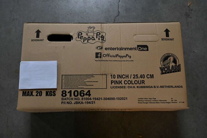 Peppa Pig Children's Bicycle - Girls - 10 inch - Pink/Blue - Fixed Gear