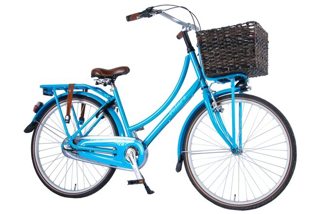 Gevlochten fietsmand groot