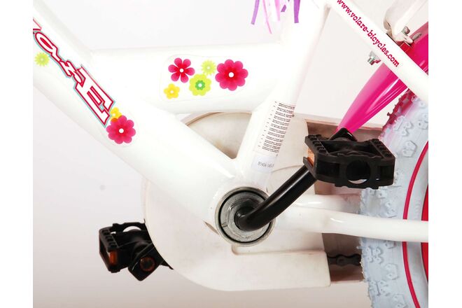 Volare Ashley Kinderfiets - Meisjes - 14 inch - Wit - 95% afgemonteerd