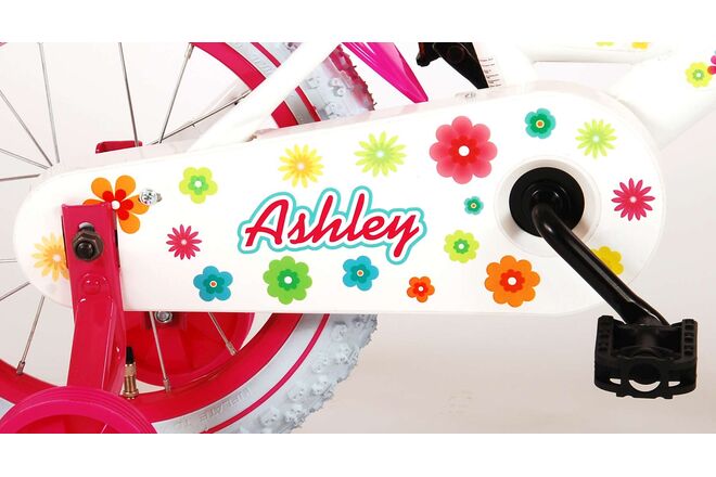 Volare Ashley Kinderfiets - Meisjes - 14 inch - Wit - 95% afgemonteerd