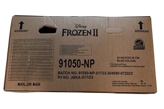 Disney Frozen 2 Kinderfiets - Meisjes - 10 inch - Blauw/Paars - Doortrapper