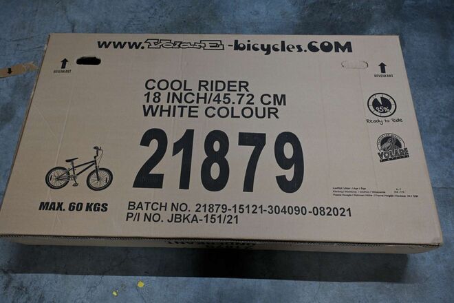 Volare Cool Rider Kinderfiets - Jongens - 18 inch - Wit - 95% afgemonteerd - Prime Collection