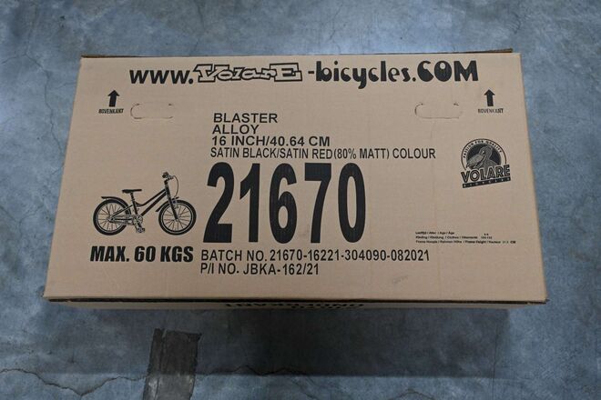 Volare Blaster Kinderfiets - Jongens - 16 inch  - Zwart/Rood - Prime Collection