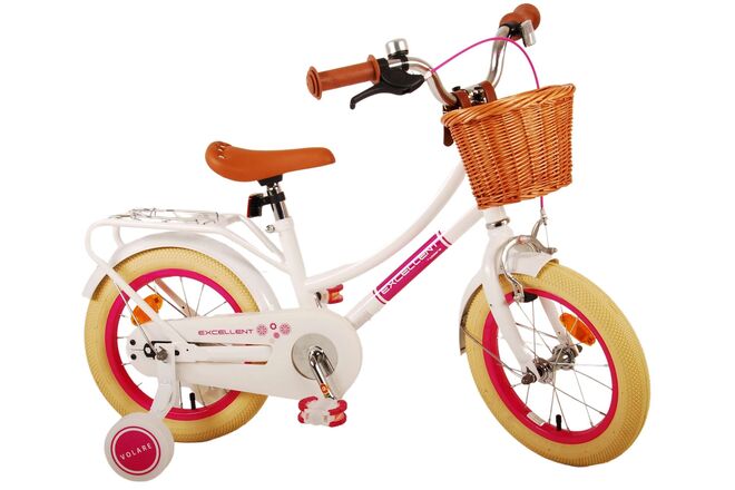 Volare Excellent Kinderfahrrad – Mädchen – 14 Zoll – Weiß