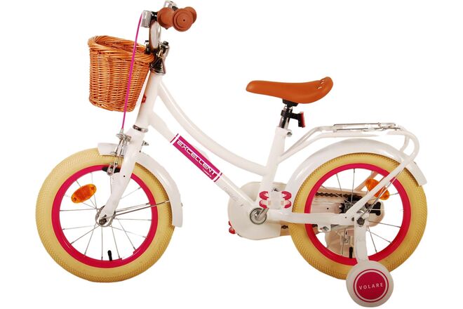 Volare Excellent Kinderfahrrad – Mädchen – 14 Zoll – Weiß