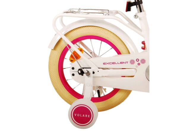 Volare Excellent Kinderfahrrad – Mädchen – 14 Zoll – Weiß
