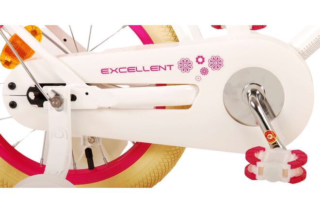 Volare Excellent Kinderfahrrad – Mädchen – 14 Zoll – Weiß