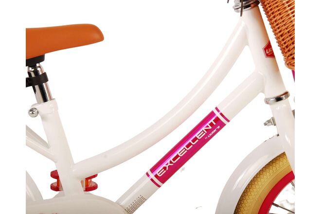 Volare Excellent Kinderfahrrad – Mädchen – 14 Zoll – Weiß