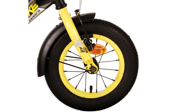 Volare Thombike Kinderfahrrad – Jungen – 12 Zoll – Schwarz Gelb