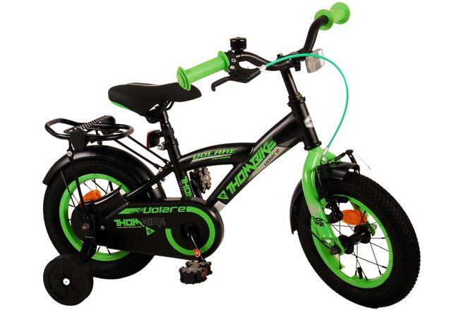 Volare Thombike Kinderfahrrad – Jungen – 12 Zoll – Schwarz Grün
