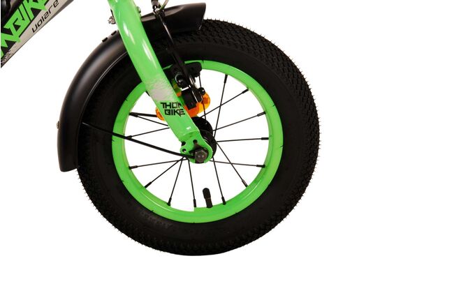 Volare Thombike Kinderfahrrad – Jungen – 12 Zoll – Schwarz Grün