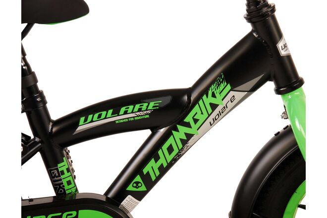 Volare Thombike Kinderfahrrad – Jungen – 12 Zoll – Schwarz Grün