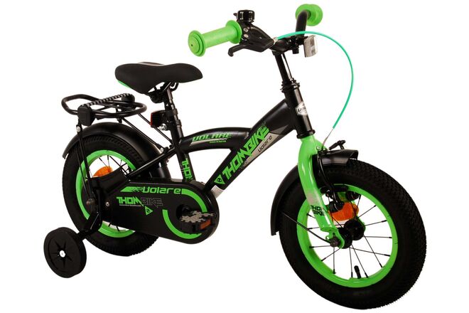 Volare Thombike Kinderfahrrad – Jungen – 12 Zoll – Schwarz Grün