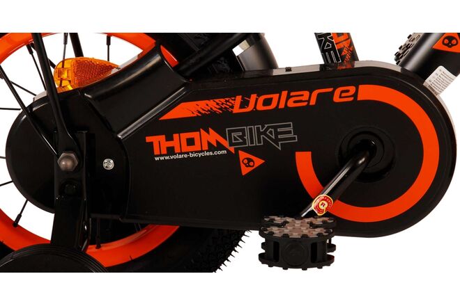 Volare Thombike Kinderfahrrad – Jungen – 12 Zoll – Schwarz Orange