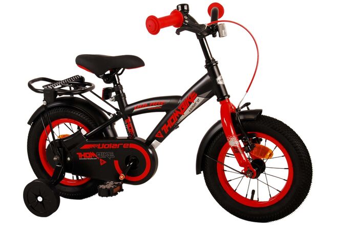 Volare Thombike Kinderfahrrad – Jungen – 12 Zoll – Schwarz Rot