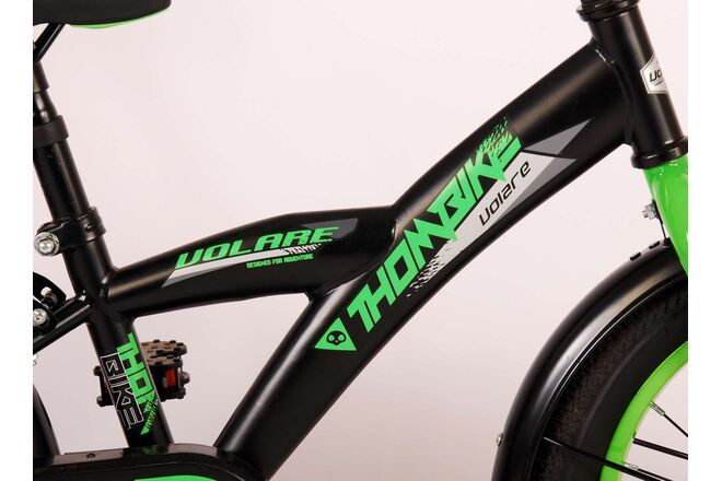 Volare Thombike Kinderfahrrad – Jungen – 16 Zoll – Schwarz Grün