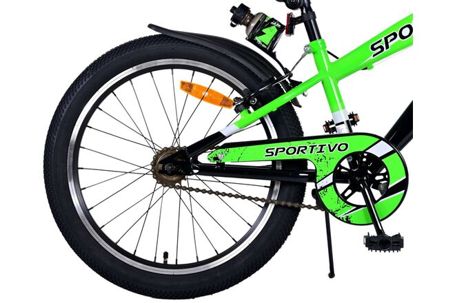 Volare Sportivo Kinderfahrrad – Jungen – 20 Zoll – Grün – Zwei Handbremsen