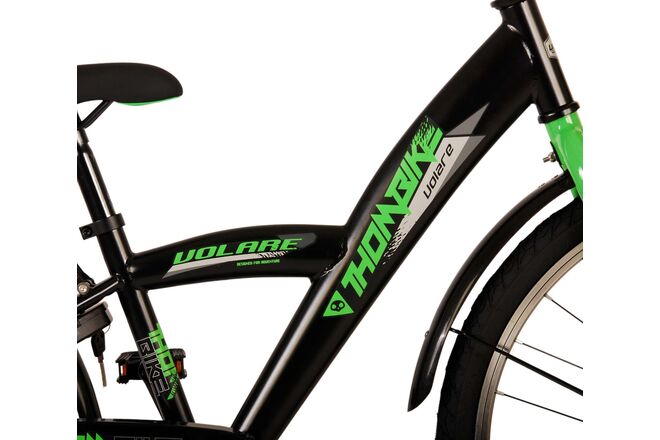 Volare Thombike Kinderfahrrad – Jungen – 24 Zoll – Schwarz Grün