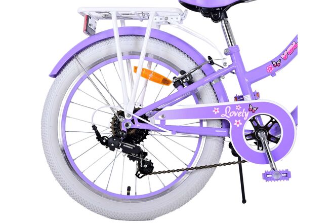 Volare Lovely Kinderfiets - Meisjes - 20 inch - Paars - 6 versnellingen