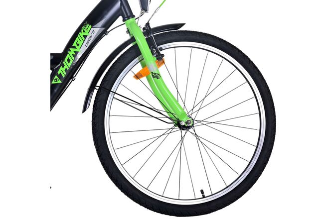 Volare Thombike Kinderfahrrad – Jungen – 24 Zoll – Grün Schwarz – 3 Gänge