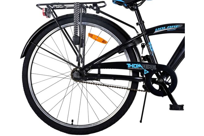 Volare Thombike Kinderfahrrad – Jungen – 26 Zoll – Schwarz Blau – 3 Gänge