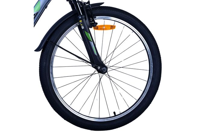 Volare Cross Kinderfiets - Jongens - 24 inch - donker Grijs- 3 versnellingen