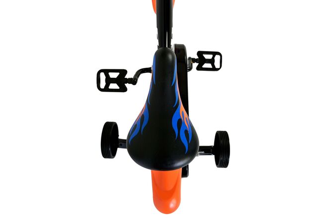Hot Wheels Kinderfiets - Jongens - 12 inch - Zwart Oranje Blauw - Twee handremmen
