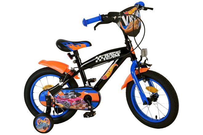 Hot Wheels Kinderfiets - Jongens - 14 inch - Zwart Oranje Blauw