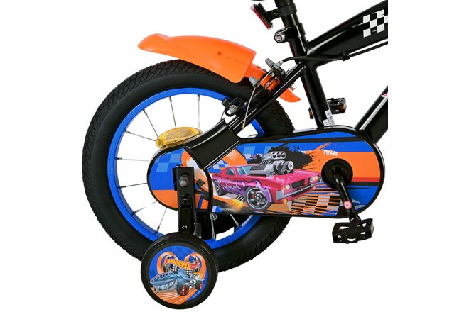 Hot Wheels Kinderfiets - Jongens - 14 inch - Zwart Oranje Blauw
