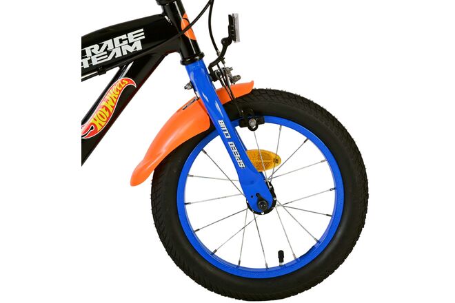 Hot Wheels Kinderfiets - Jongens - 14 inch - Zwart Oranje Blauw