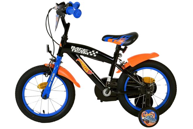 Hot Wheels Kinderfiets - Jongens - 14 inch - Zwart Oranje Blauw