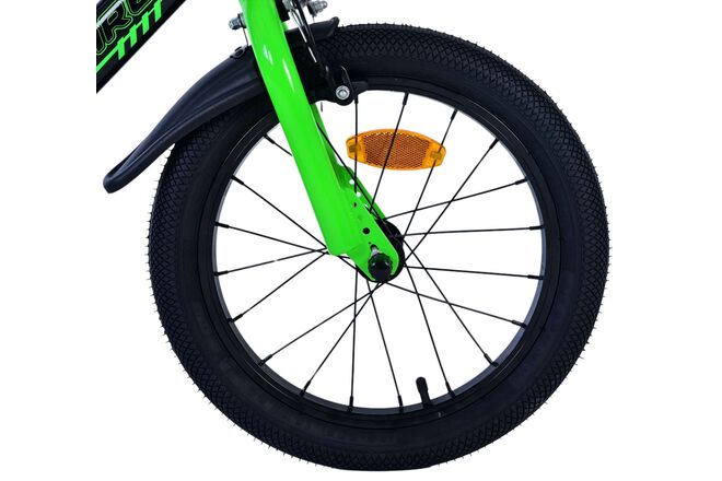 Volare Sportivo Kinderfahrrad – Jungen – 16 Zoll – Grün Schwarz – Zwei Handbremsen