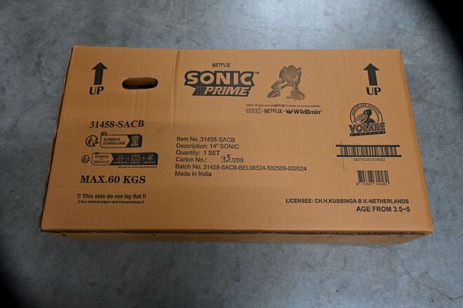 Sonic Prime Kinderfiets - Jongens - 14 inch - Blauw Rood