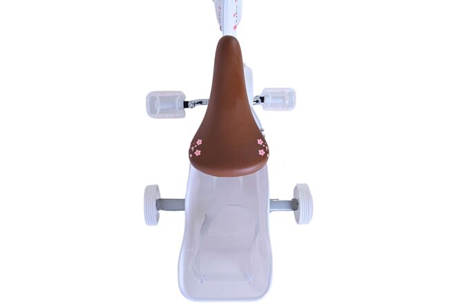 Volare Blossom Kinderfiets - Meisjes - 12 inch - Wit - Twee handremmen