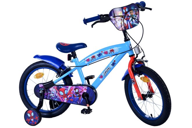 Spidey Kinderfahrrad – Jungen – 16 Zoll – Blau – Zwei Handbremsen