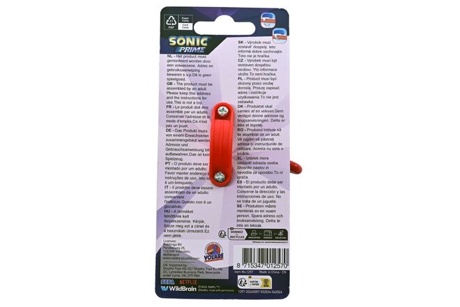 Sonic Prime Fahrradklingel – Jungen – Blau Rot