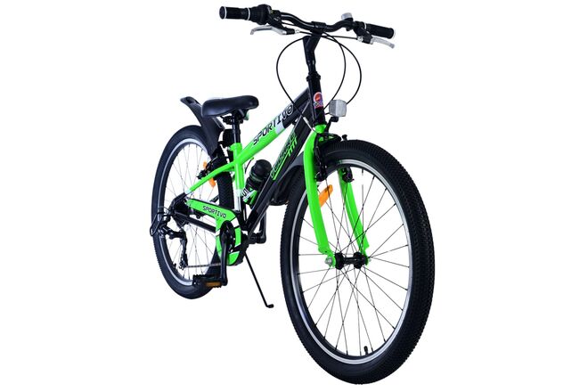 Volare Sportivo Kinderfahrrad – Jungen – 24 Zoll – 7 Gänge – Schwarz Grün