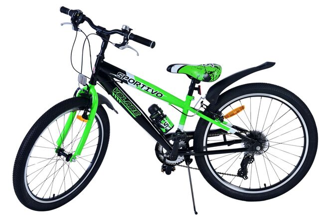 Volare Sportivo Kinderfahrrad – Jungen – 24 Zoll – 7 Gänge – Schwarz Grün