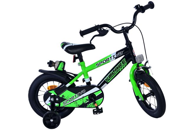 Volare Sportivo Children's Bicycle - Boys - 12 inch - Green Black