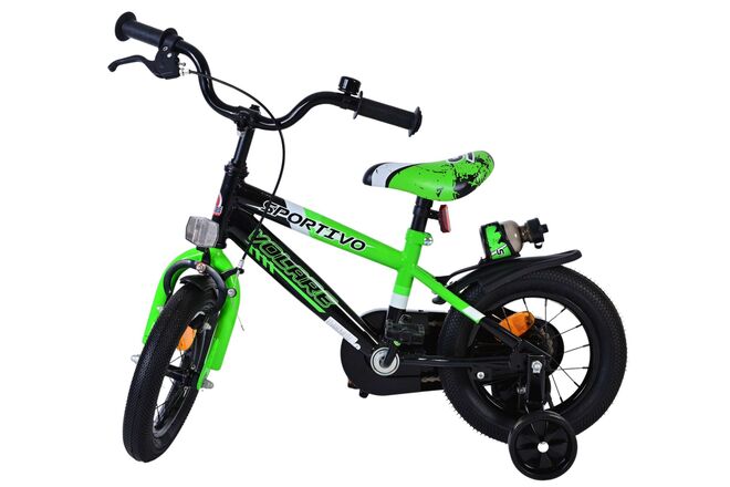 Volare Sportivo Children's Bicycle - Boys - 12 inch - Green Black