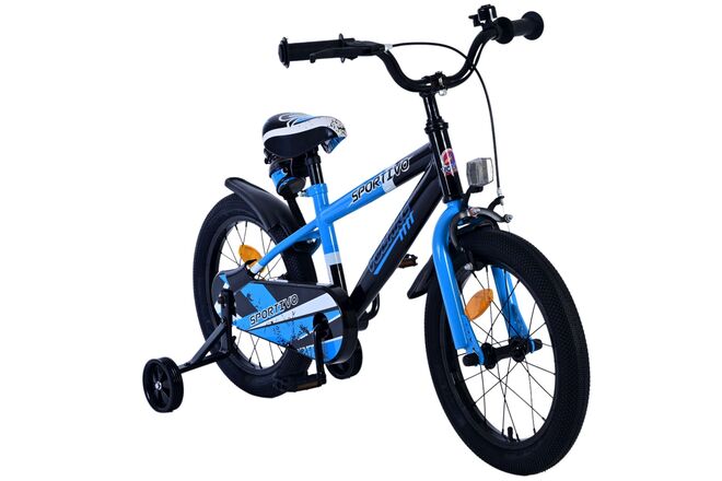 Volare Sportivo Kinderfiets - Jongens - 16 inch - Blauw Zwart