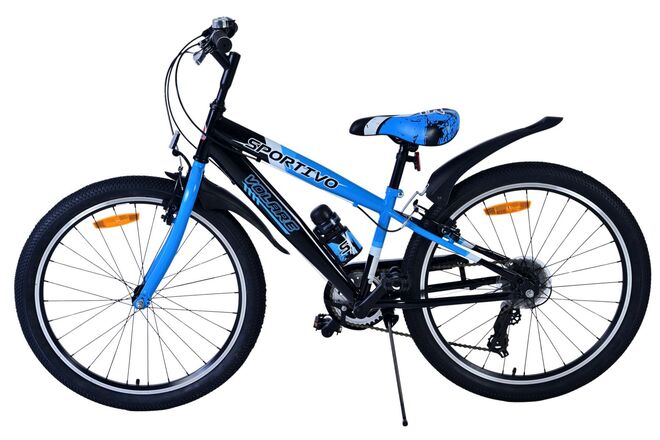 Volare Sportivo Kinderfahrrad – Jungen – 24 Zoll – 7 Gänge – Schwarz Blau