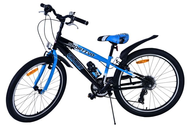 Volare Sportivo Kinderfahrrad – Jungen – 24 Zoll – 7 Gänge – Schwarz Blau