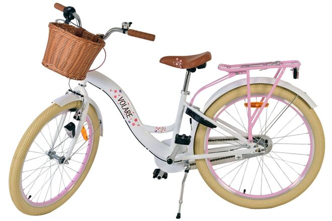 Volare Blossom Kinderfahrrad - Mädchen - 24 Zoll - Weiß - 3 Gänge